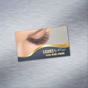 Modern Eyelash Extension Beauty Makeup Artist Lash Magnetiska Visitkort