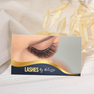Modern Eyelash Extension Beauty Makeup Artist Lash Visitkort