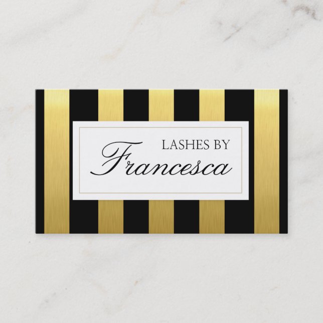 Modern Eyelash Extensions Makeup Artist Visitkort (Framsida)