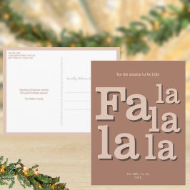Modern Fa La Mocha enkel minimal jul Vykort