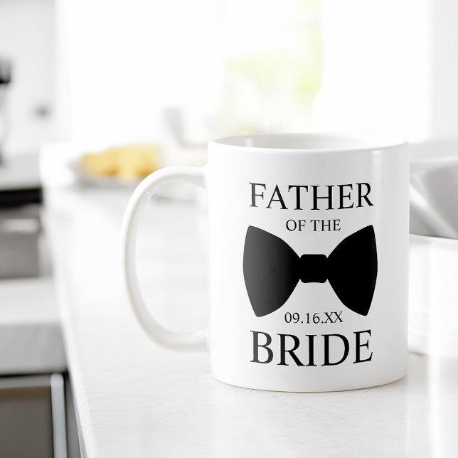 Modern Fader till Bruden slips Kaffemugg (Modern Father of the Bride Bowtie Coffee Mug)