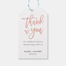 Modern Fairytale Calligraphy Wedor Favor Märkres Presentetikett