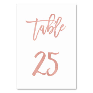 Modern Fairytale Ro Guld Bröllop Bordsnummer 25