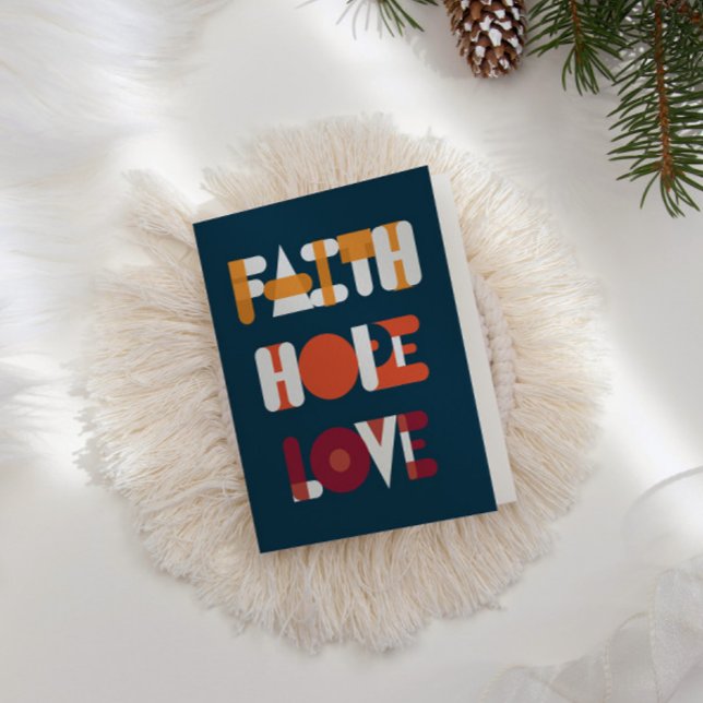 Modern Faith Hope Kärlek Helgdag Photo Card Helgkort (Skapare uppladdad)