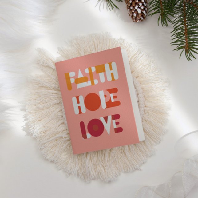 Modern Faith Hope Kärlek Helgdag Photo Card Helgkort (Skapare uppladdad)