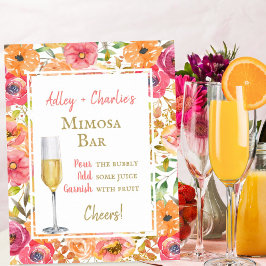 Modern fall blommigt brunch möhippa Mimosa Poster