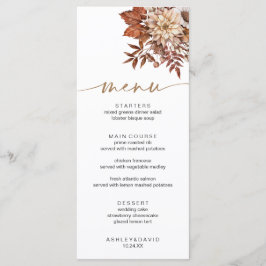 Modern Fall Bohemian Terracotta Blommigt Hösten Me Meny