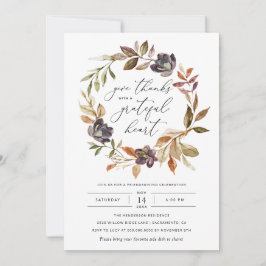 Modern Fall Ge tack Friendsgiving Thanksgiving Inbjudningar