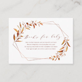 Modern Fall Greenery Geometric Bokar-begäran Tilläggskort