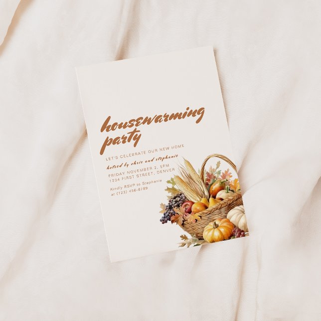 Modern Fall Houseuppvärmning Party Inbjudan (Skapare uppladdad)