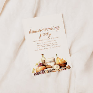 Modern Fall Houseuppvärmning Party Inbjudan