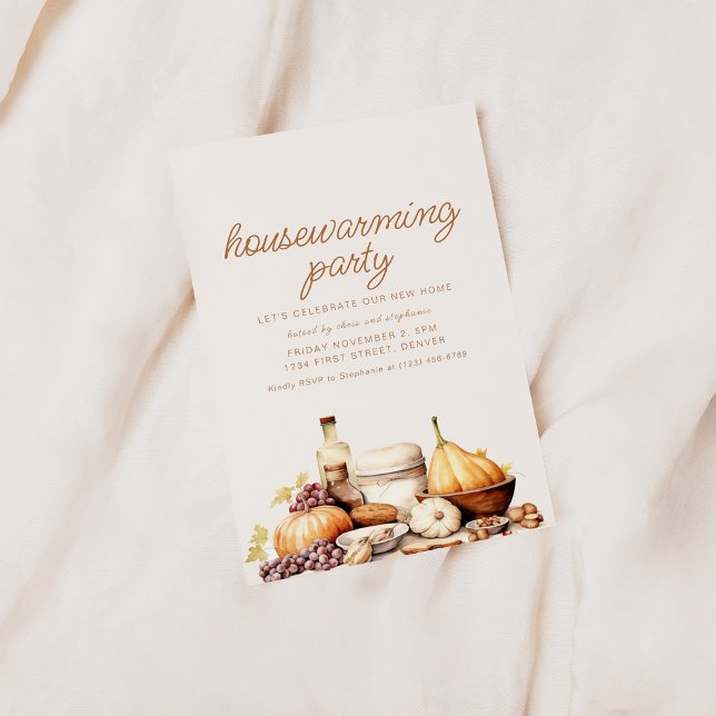 Modern Fall Houseuppvärmning Party Inbjudan (Skapare uppladdad)