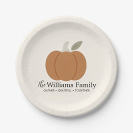 Modern Fall Pumpkin Family Namn-Thanksgiving