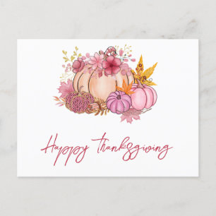 Modern Fall Pumpkin Harvest Thanksgiving Hälsning Helg Vykort