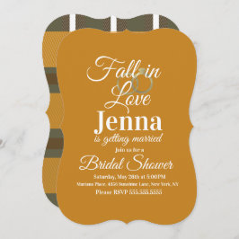 Modern Fall Rand Play-Möhippa Inbjudningar