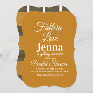 Modern Fall Rand Play-Möhippa Inbjudningar