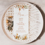 Modern Fall Terracotta Bröllop elegant Meny<br><div class="desc">Matchningsalternativ för Modern Fall Terracotta Bröllop elegant Menu finns tillgängliga. Kontrollera samlingen.</div>