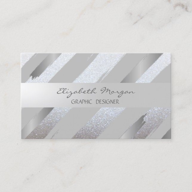 Modern, Falsk Guld Folie Penseldrag, Glitter Visitkort (Framsida)