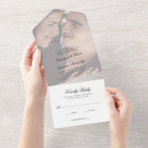 Modern Falsk Vellum Elegant Foto Bröllop