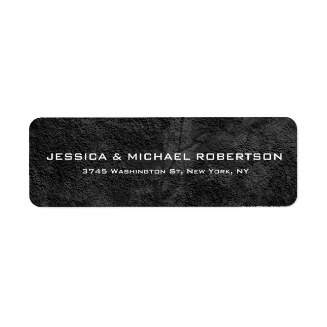 Modern familj för grått Struktur Elegant med Trend Returadress Etikett (Framsidan)