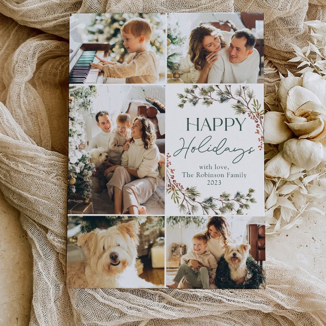 Modern Familj Foto Glad Jul Kort (Skapare uppladdad)