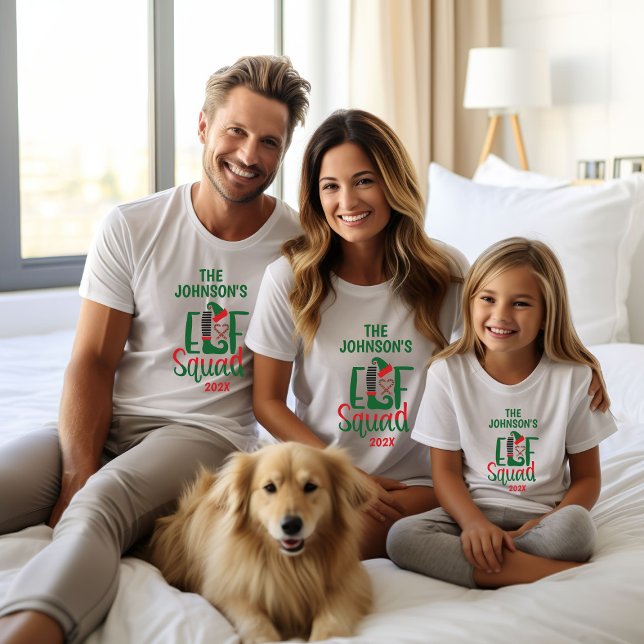 Modern familj matchande Elf Squad-jul T Shirt (Skapare uppladdad)