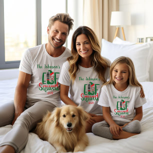Modern familj matchande Elf Squad-jul T Shirt
