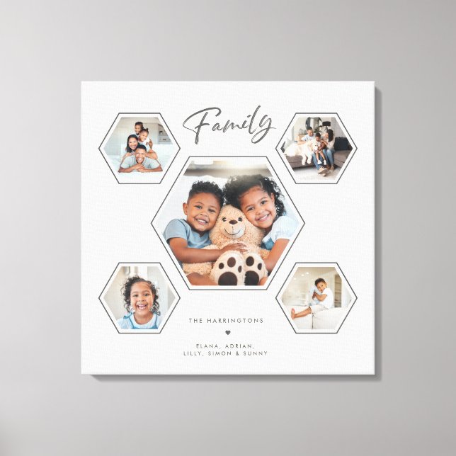 Modern familj multibildskollagegalleri canvastryck (Framsida)