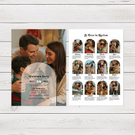 Modern familjeår i fotopilen Party Inbjudningar