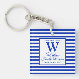 Modern familjeåterförening i Monogram Royal Blue R