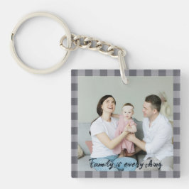 Modern familjedagsfoto Akrylnyckelkedja
