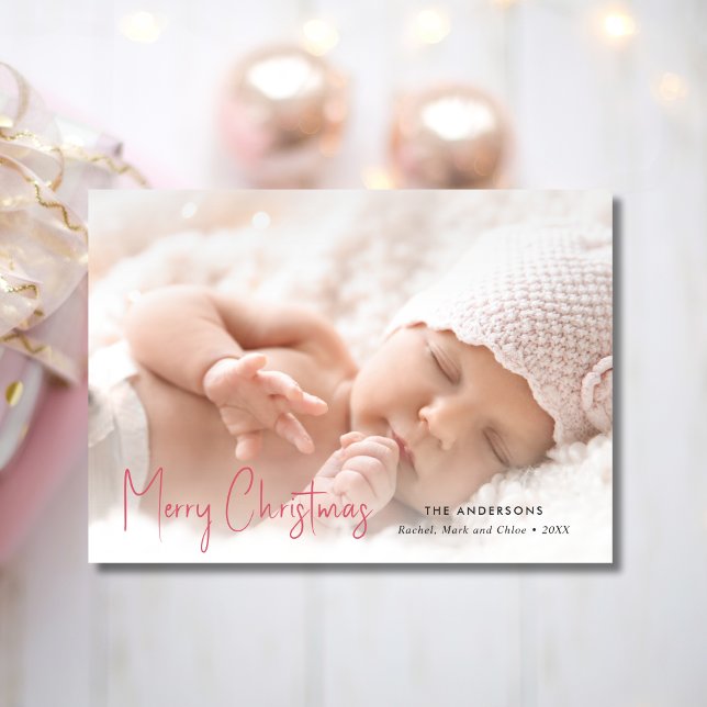 Modern familjefolljul julkort (Skapare uppladdad)