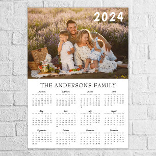 Modern familjefoto 2024-kalender poster