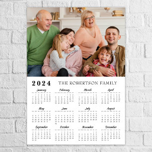 Modern familjefoto 2024-kalender poster