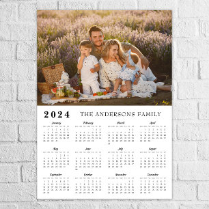 Modern familjefoto 2024-kalender poster