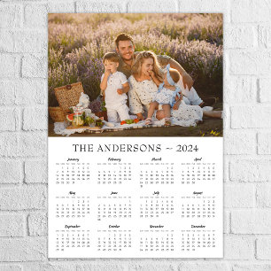 Modern familjefoto 2024-kalender poster