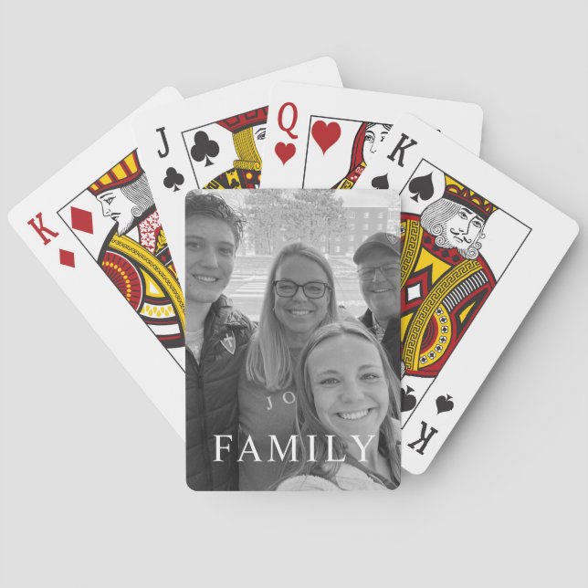Modern familjefoto casinokort (Baksidan)