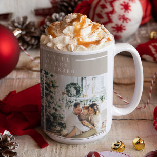 Modern familjefoto Glatt sammanslagning - välsig Kaffemugg