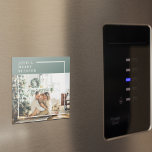 Modern familjefoto | Glatt sammanslagning - välsig Magnet<br><div class="desc">Modern familjefoto | Glatt sammanslagning - välsignad | GRÖNT</div>