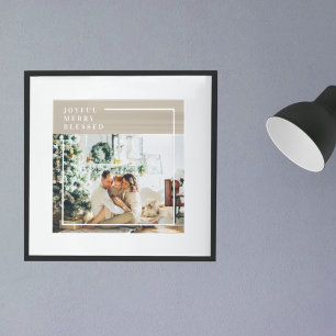 Modern familjefoto   Glatt sammanslagning - välsig Poster