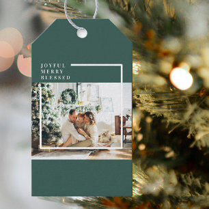 Modern familjefoto   Glatt sammanslagning - välsig Presentetikett