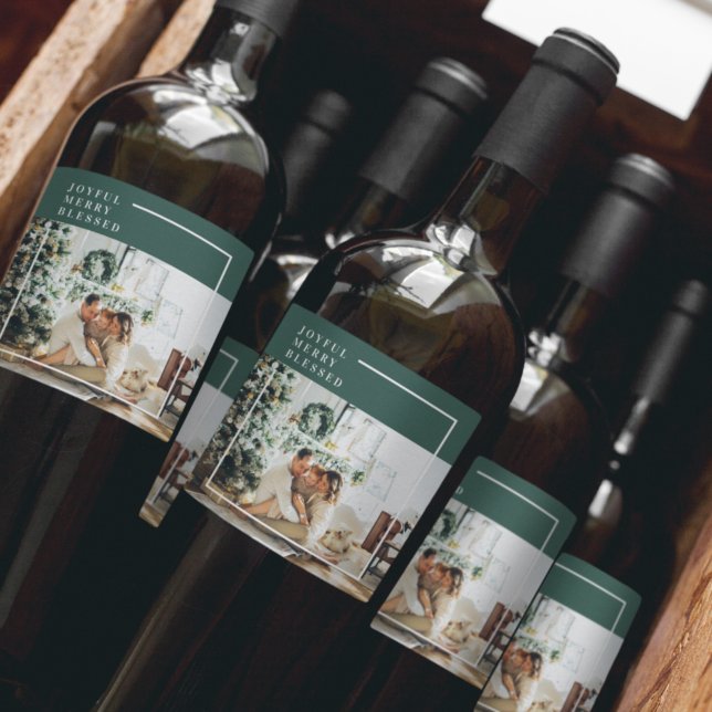 Modern familjefoto | Glatt sammanslagning - välsig Vinflaska Etikett (Skapare uppladdad)