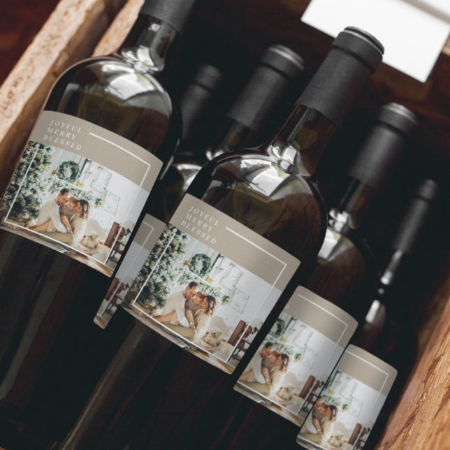 Modern familjefoto | Glatt sammanslagning - välsig Vinflaska Etikett (Skapare uppladdad)