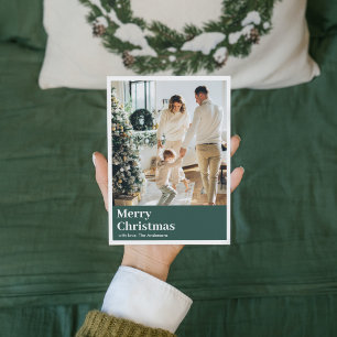 Modern familjefoto Grönt Merry Allt