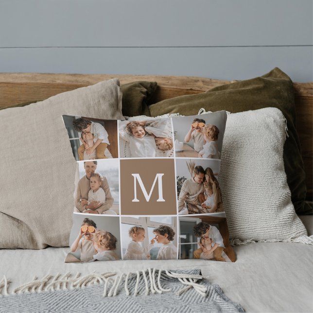 Modern familjefoto med initialt kudde (Skapare uppladdad)