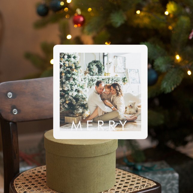 Modern familjefoto och Lycklig Helgdag & Merry (Skapare uppladdad)