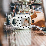 Modern familjefoto och svartpunktsgåva espressomugg<br><div class="desc">Modern familjefoto och svartpunktsgåva</div>