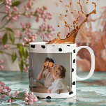 Modern familjefoto och svartpunktsgåva kaffemugg<br><div class="desc">Modern familjefoto och svartpunktsgåva</div>