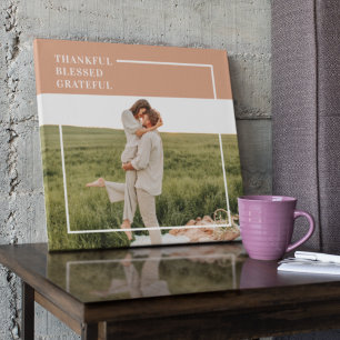 Modern familjefoto   Tack och lov tacksam välsigna Canvastryck