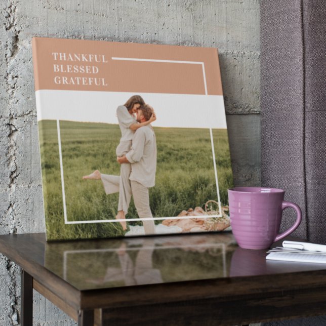 Modern familjefoto | Tack och lov tacksam välsigna Canvastryck (Skapare uppladdad)